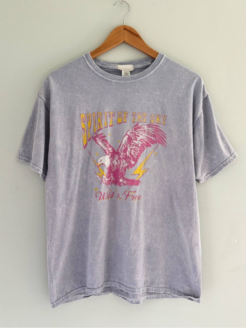 Altar’d State Spirit of the Sky Eagle Graphic Tee S/M Gray Mineral Wash